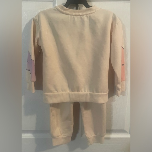 Peeps Bunny Print Kids Sweatshirt and Pants Set! NWOT! Size 2t - Picture 2 of 5